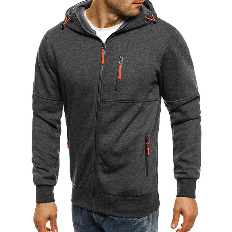 Covrlge Spring Men's Jackets Hooded Coats Casual Zipper Sweatshirts Male Tracksuit Fashion Jacket Mens Clothing Outerwear MWW148