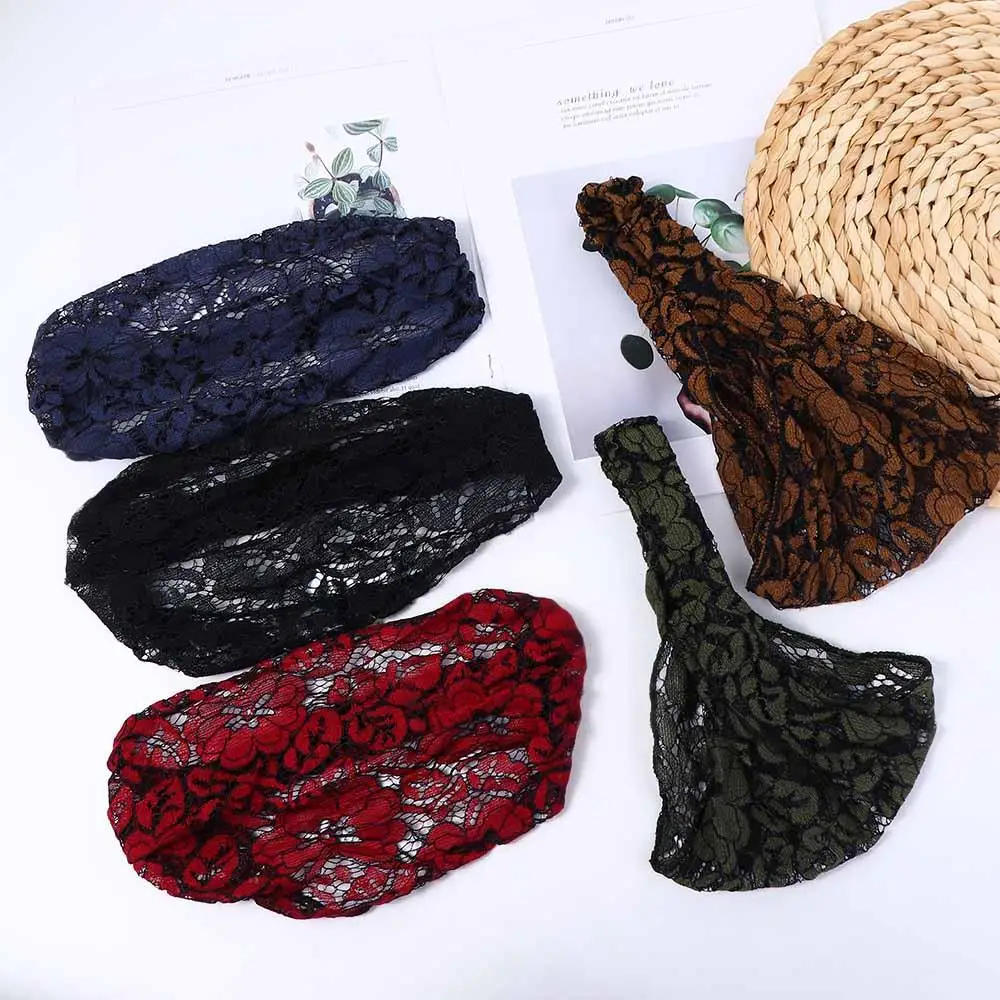 

Vintage Trendy Gift Cloth Retro Lace Female Hair Band Headdress Wide Edge Headband Korean Style Hair Band