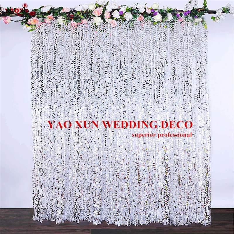 

Фотофон для вечерние ринки свадьбы фотобудки декорации шторы с блестками драпировка