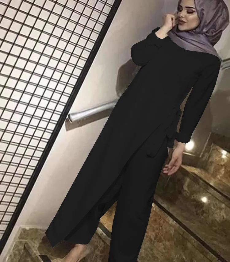 Eid Mubarak Kaftan Dubai Abaya Turkey Muslim Fashion Hijab Dress Sets Islam Clothing Abayas For Women Musulman Ensembles De Mode