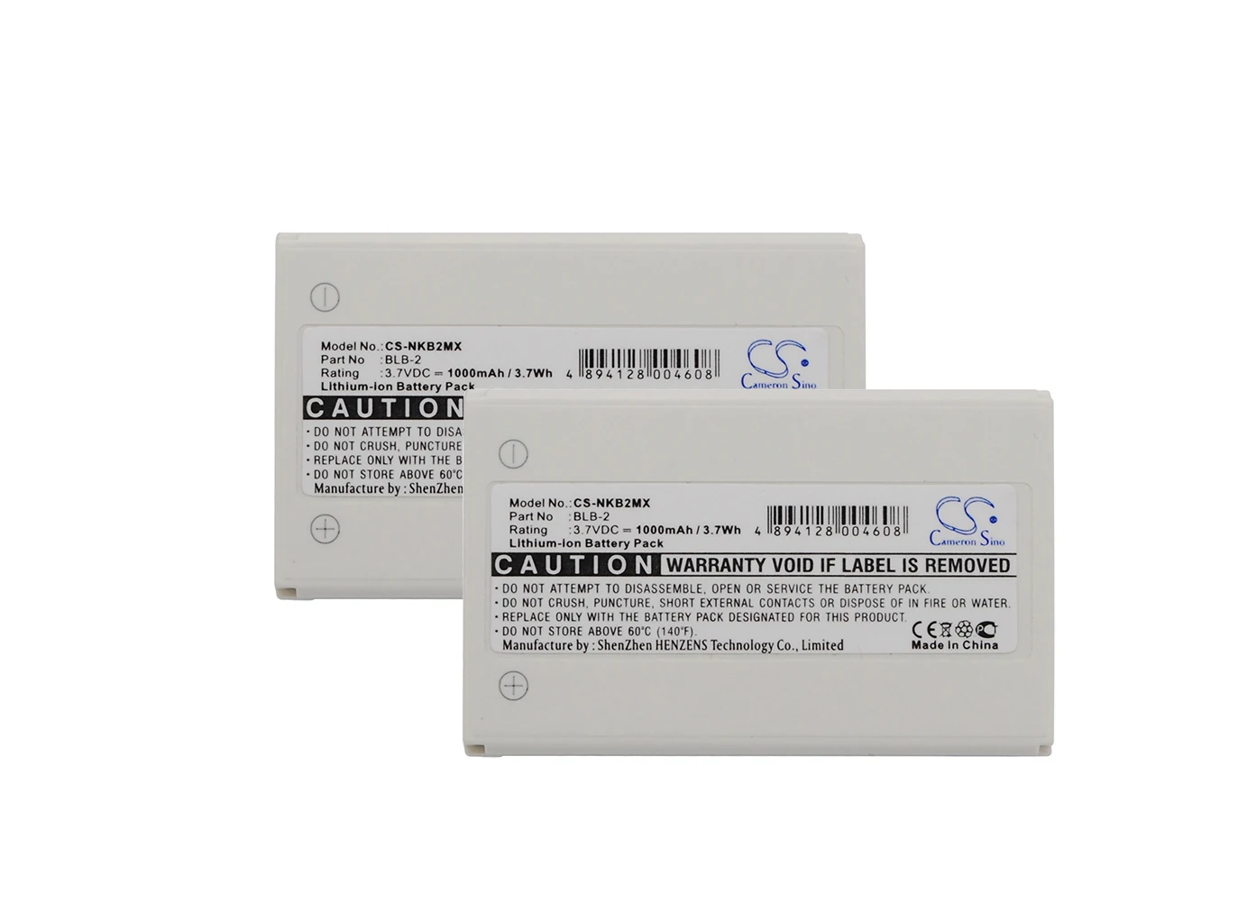 

2pack 1000mA Battery for Bell & Howell BH725 HLXU02