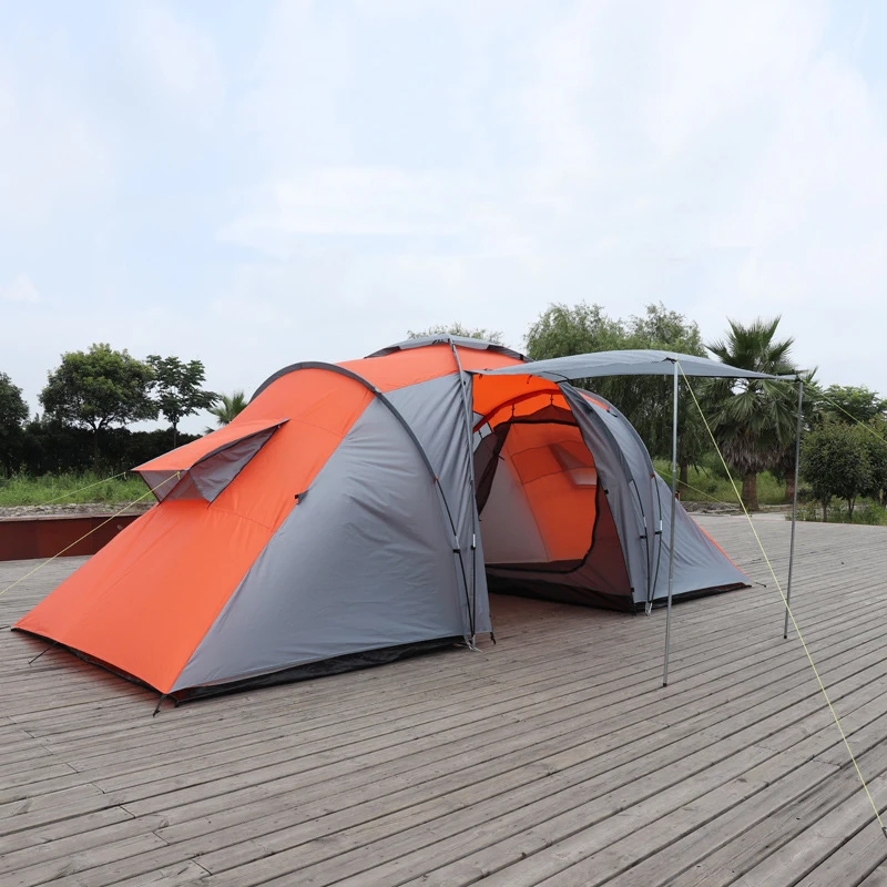 

Двухслойная Водонепроницаемая походная палатка для кемпинга, большая семейная палатка для 5-8 человек, две комнаты и одна гостиная