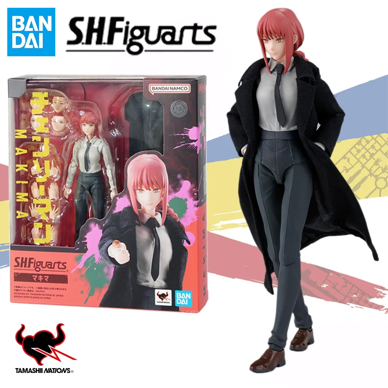 Оригинальная фигурка Bandai S.H. Фигуртс SHF бензопила макима денцзи аниме