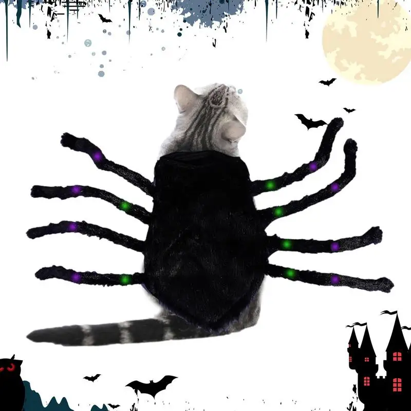 

Light Up Spider Dog Costume Small To Medium Dogs Breathable Spider Costume Dog Cat Apparels For Theme Party Halloween Party