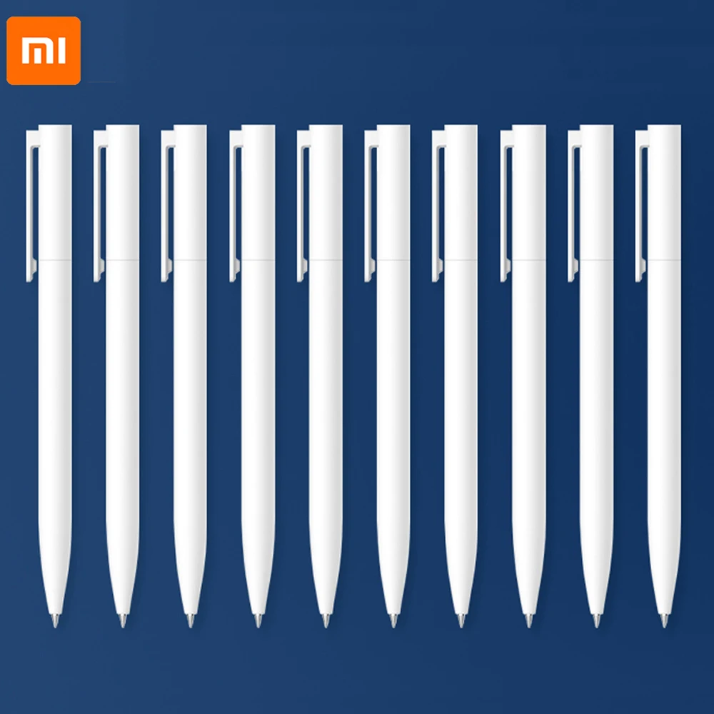 Original Xiaomi Pen Mi Gel Pen Writing Smooth Light Grip Mijia Press the Core 0.5mm Replacement Blue Black Red Refills