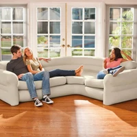 InflatableCum Sofa Bed Double Coupe Inflated Sofa Set Corner Sunset Recliner for Living Room Furniture Modren Design Floor Sofa