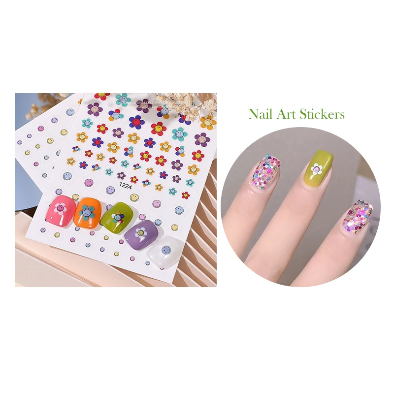 

Annies Cute Daisy Flowers Nail Stickers Wholesale Nail Factory Direct Sales