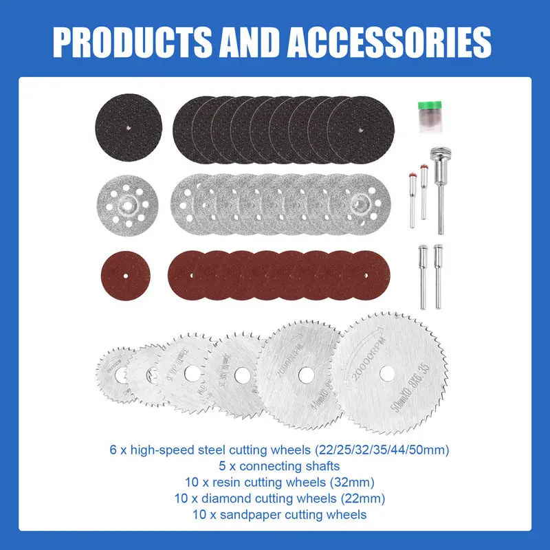 41 шт. набор отрезных кругов вращающихся инструментов для Dremel аксессуары смолы