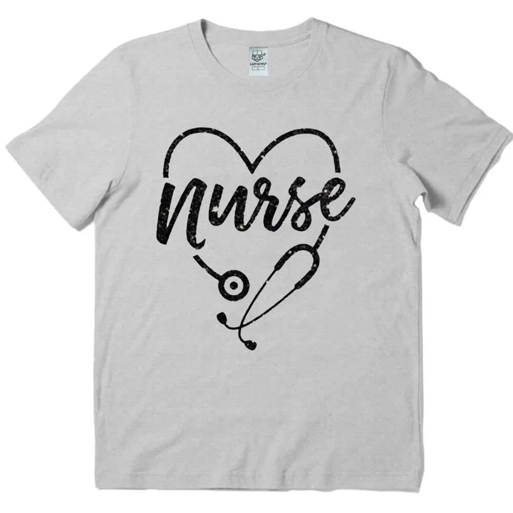 Рубашка со стетоскопом в форме сердца-футболка для медсестры-медсестры на неделю
