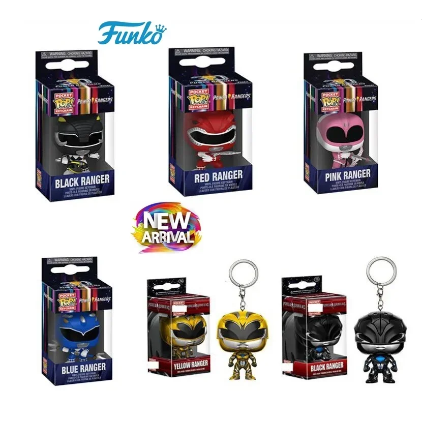 Funko Pop POWER RANGERS Карманный поп-брелок Новое поступление Розовый Рейнджерс Красный