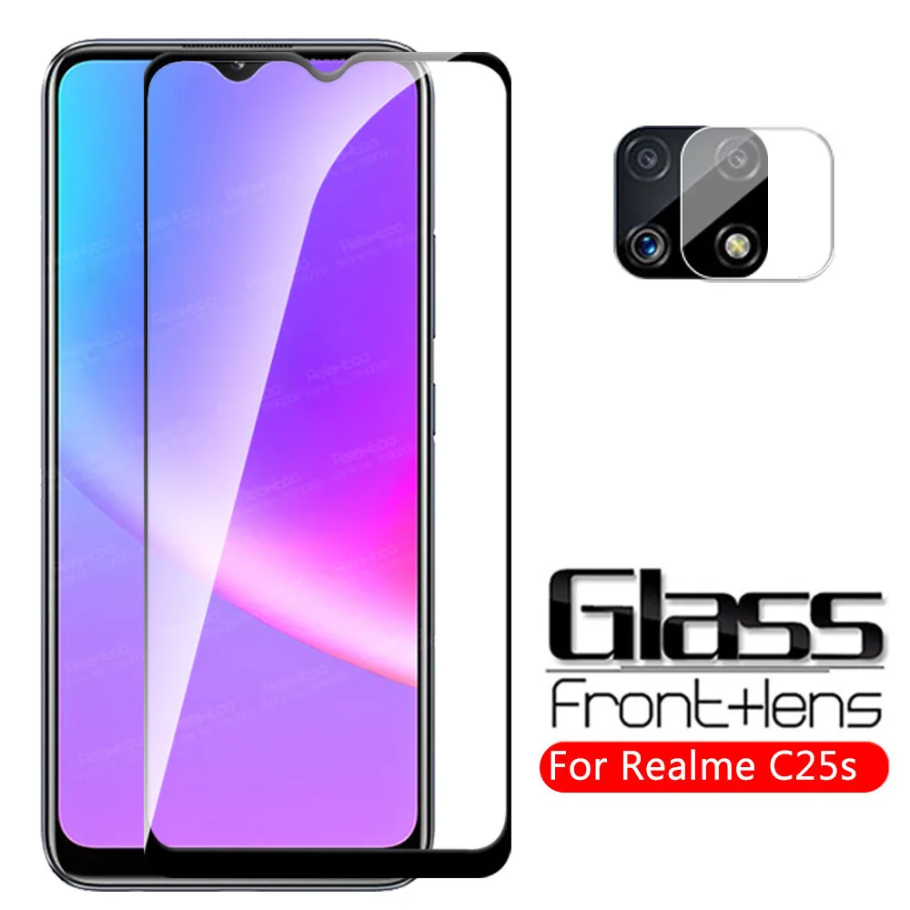 

For Realme C25s Glass Camera Tempered Protective Glass Realme C25 S Realmi C 25 s 25s Screen Protector Armor 9D Cover Phone Film