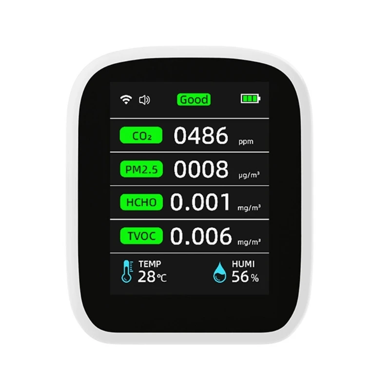 

Air-Quality Monitor Indoor-CO2-Detector Carbon Dioxide Monitor Particulate Matter Dust Temperature Humidity Measurement