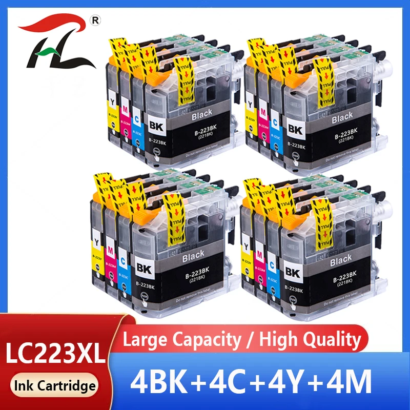 

16PK Compatible for Brother LC223 Ink Cartridge For Brtoher DCP-J562DW J4120DW MFC-J480DW J680DW J880DW J4620DW J5720DW J5320DW
