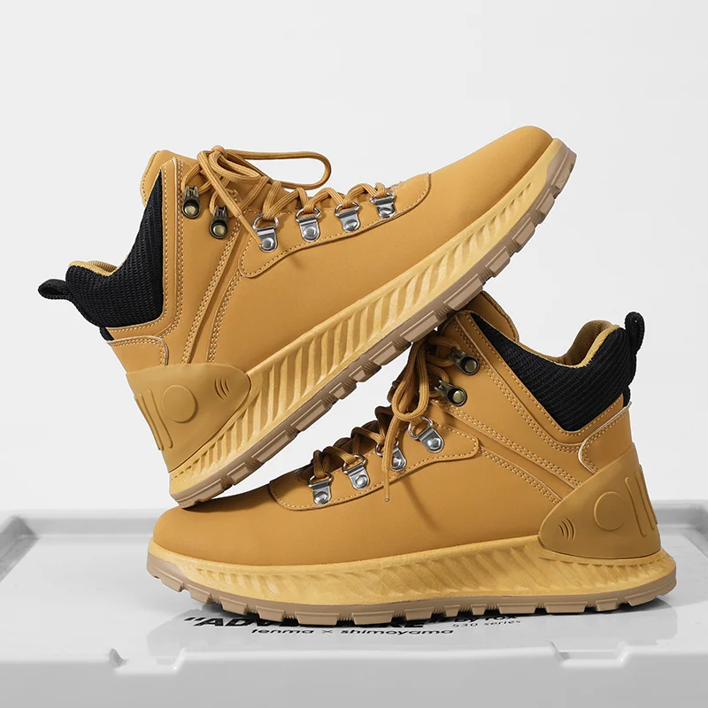 GR-YZ70 WATERPROOF SNOW WALKING SHOES MEN'S HUNTING BOOTS TACTICAL SHOES DESERT COMBAT ANKLE LEATHER MOUNTAINEERING SHOES