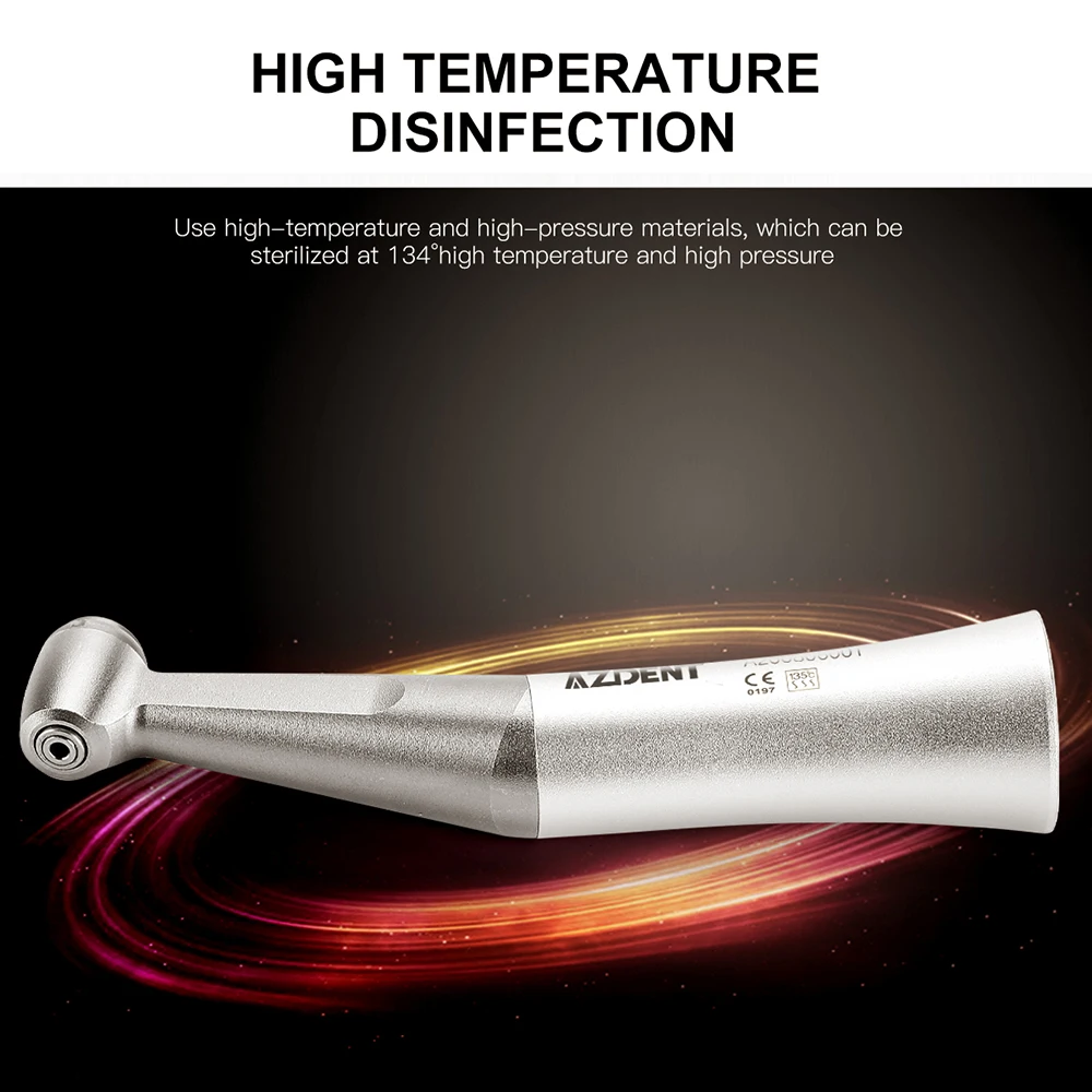 Угловой наконечник Azdent Dental 1:1 низкоскоростной FG 1 6 мм с прямым приводом 20000 об/мин -