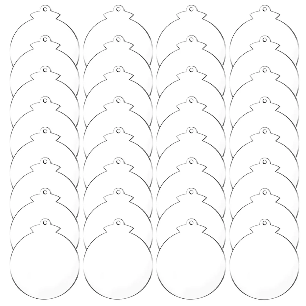 

72 Pcs Christmas Ball Decoration Ornaments Balls Tree Decorations Wedding Hanging Acrylic Blank Pendants