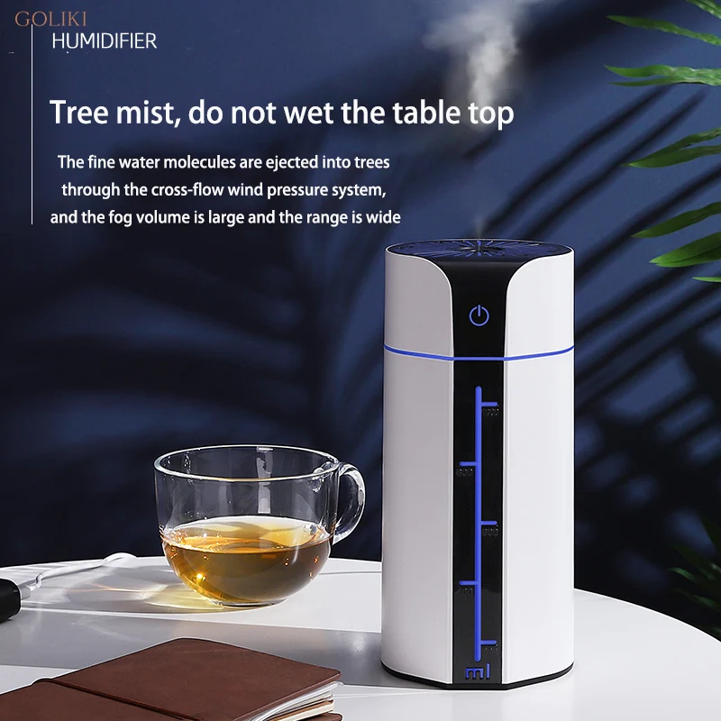 Nano Humidifier Colored Lights USB New Large Capacity Home Humidificador Tabletop Humidifiers Bedroom Office Air Mist Diffuser