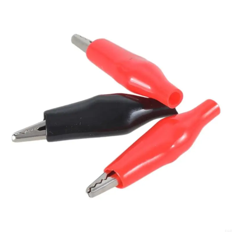 H4GD Hot 10x 28 -мм проводники аллигатора для крокодила -тестового зажима FR Electrical Jumper