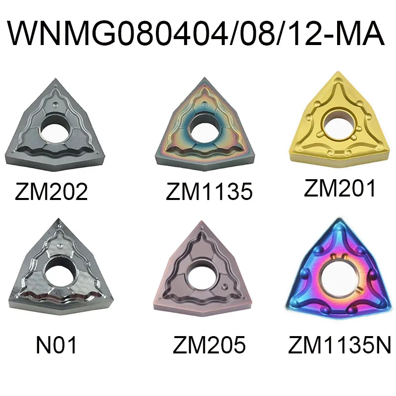 

10 шт. WNMG080404-MA/WNMG080408-MA/WNMG080412-MA Индексируемая твердосплавная токарная вставка с ЧПУ Внешние токарные инструменты Твердосплавная вставка