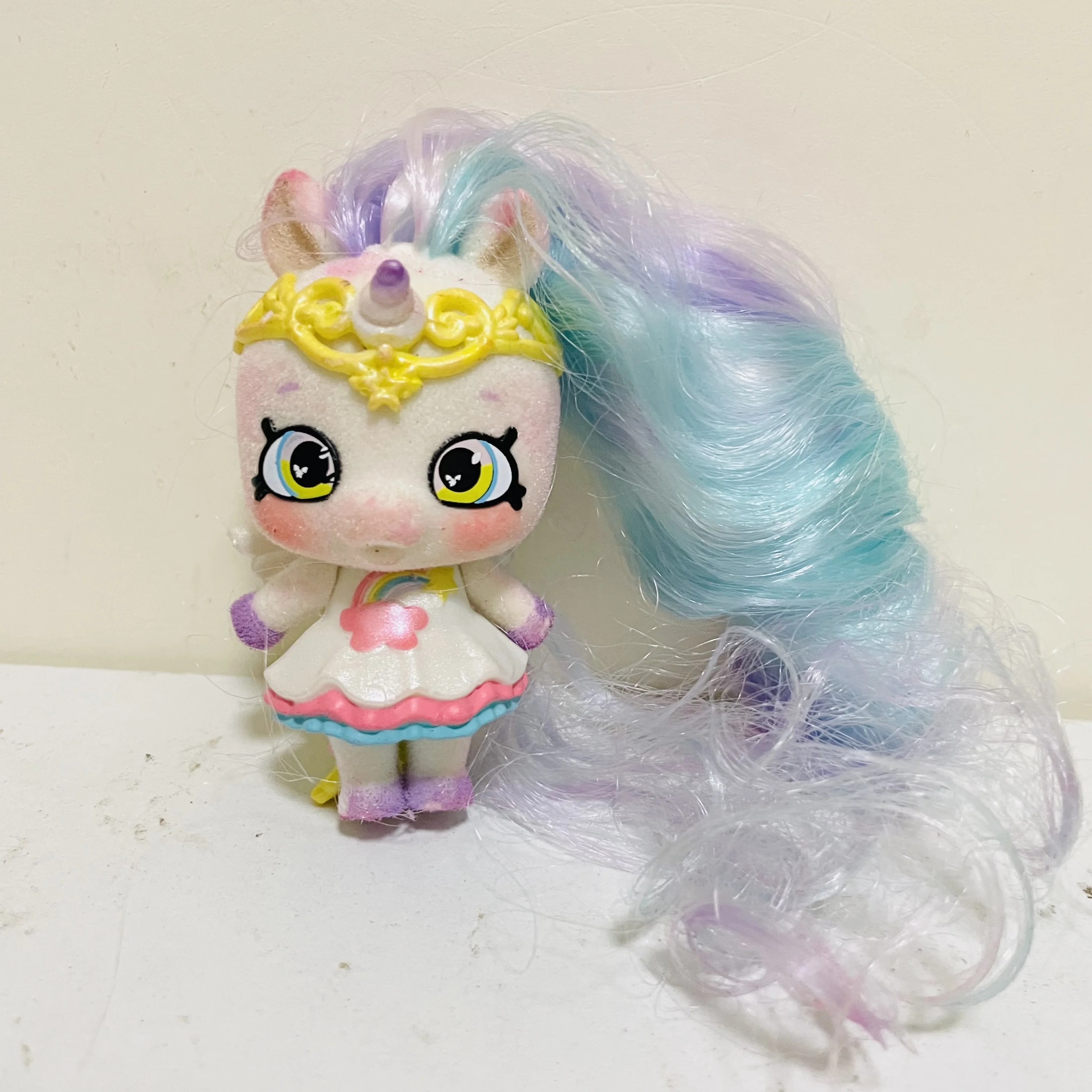 Оригинальные милые игрушки 8 см цветные волосы единорог милый питомец фигурка