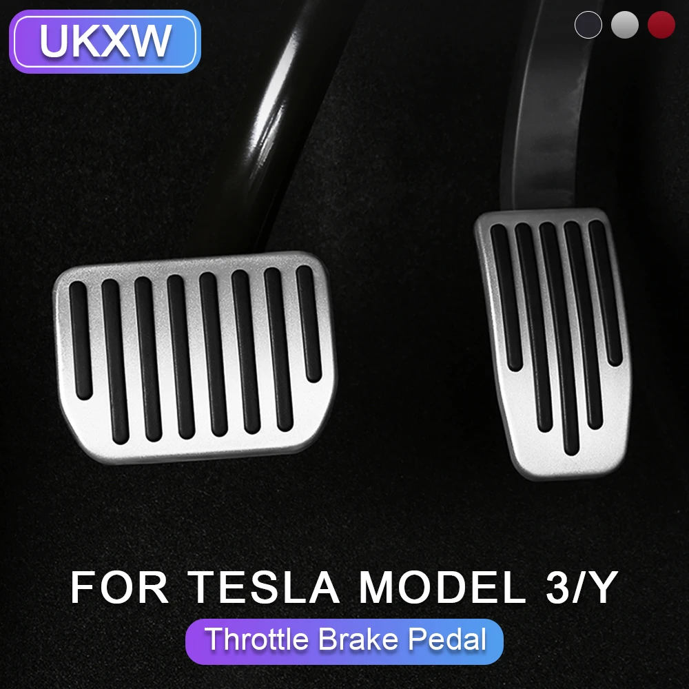 

Ножная педаль из алюминиевого сплава для Tesla Model 3 Y, ускоритель газа, топливный тормоз, подставка для педали, коврик, накладка, аксессуары, Ста...