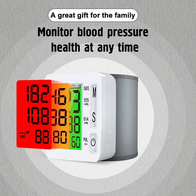 

Portable blood pressure meter, pressure aid, monitors, blood pressure monitor tonometer on the wrist, sphygmomanometer
