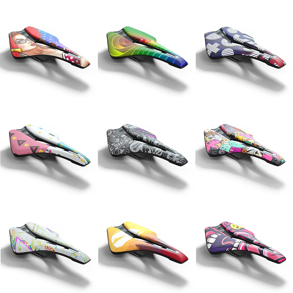 

ENLEE Bicycle Hollow Seat Ultra-light Bicycle Racing Seat Personality Trend Short Nose Mountain Bike Road Saddle Cushion