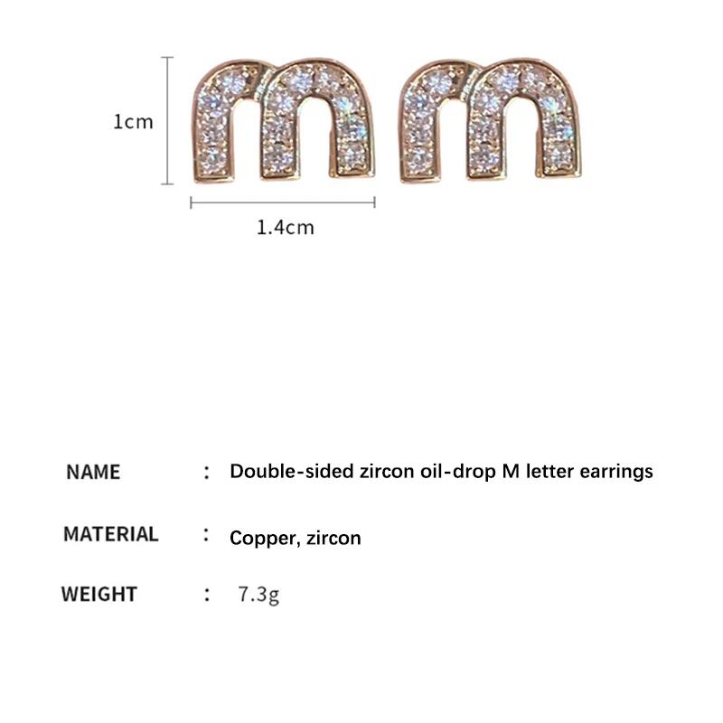 Mei ювелирные изделия модные роскошные серьги оптовая продажа циркониевые в форме
