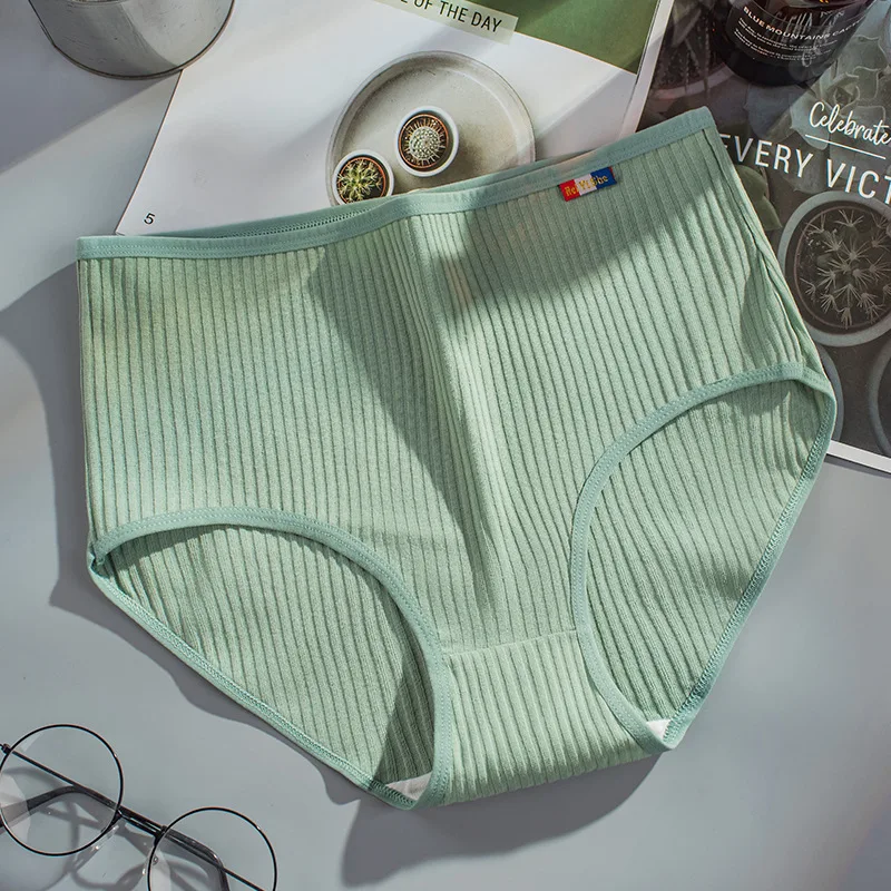 

New Women's Cotton Underwear Sexy Solid Color Panties Comfort Breathable High Waist Seamless Briefs Lingerie Underpants Female