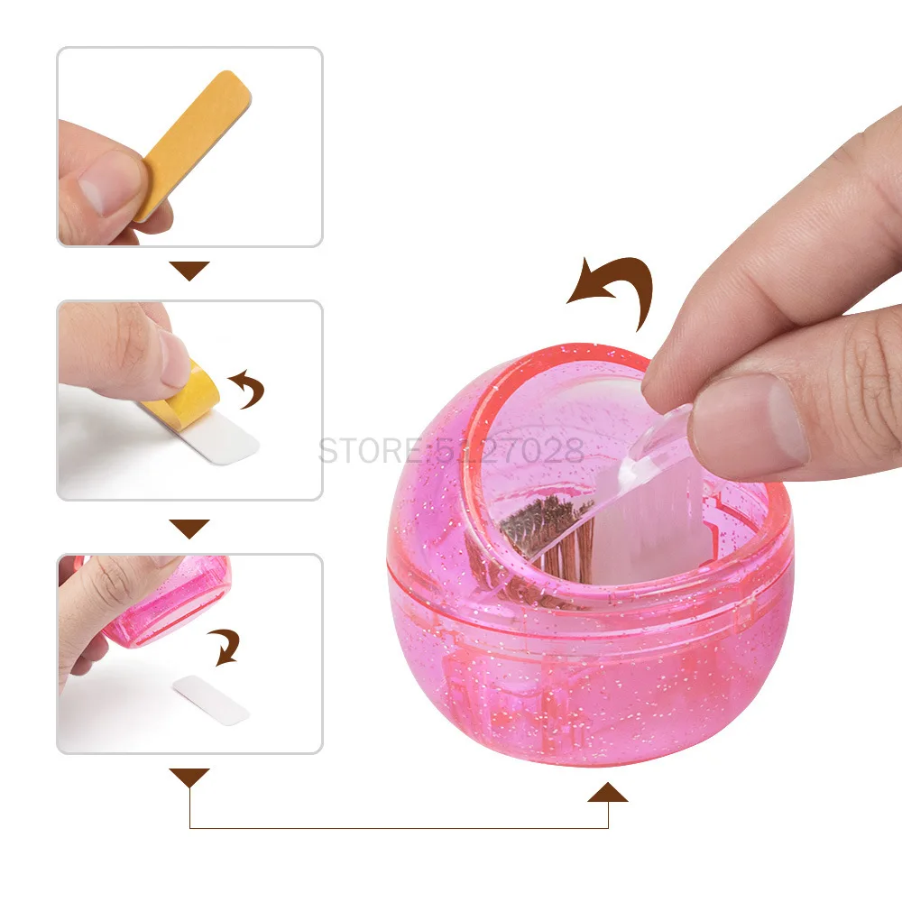 Щетка для полировки ногтей портативная Мягкая Твердая щетка с насадками чистки