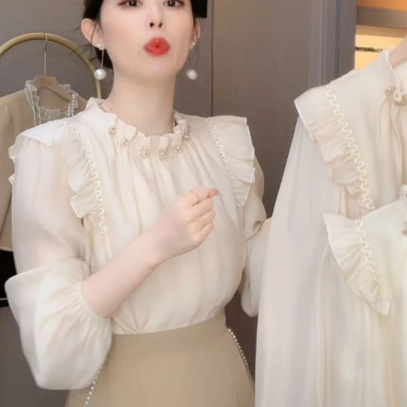 Женская рубашка с длинным рукавом 2024 Свободный Топ Модный пуловер женская