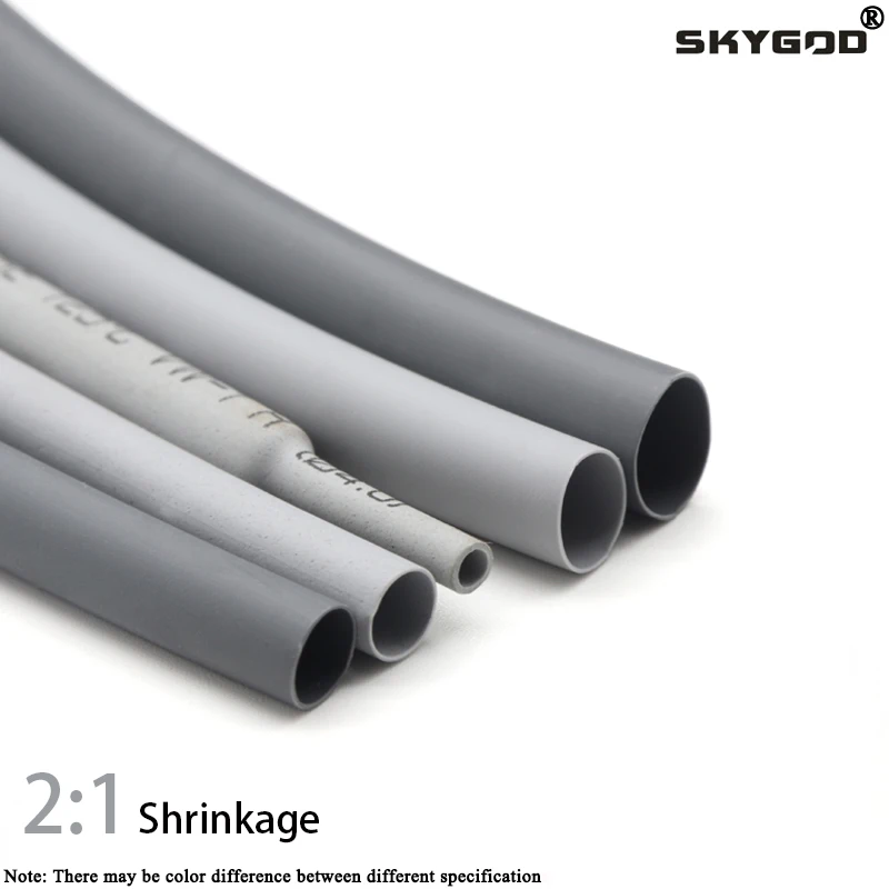 Термоусадочная трубка 1 метр изолированная термоусадочная серого цвета 1: |