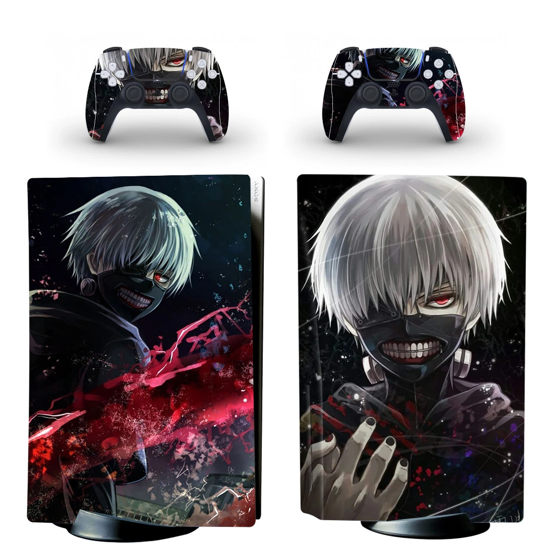 Tokyo Ghoul PS5 Standard Disc Skin Sticker Decal Cover for Console and Controllers PS5 Disk Skin Vinyl