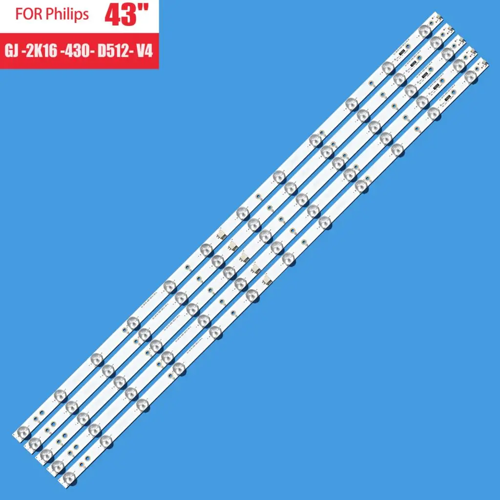 

Новинка 100%, 5 шт./комплект, фотополоски для детей PHI 43 TV 43PUS7202 43PUH6101 43PUS6551 43PUS6401 12 TPT430H3 DQYSHA G GJ 2K16 430 D512 V4