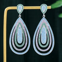 missvikki luxury original waterdrop pendant earrings fashion ladies women girl daily party show jewelry best gift high quality