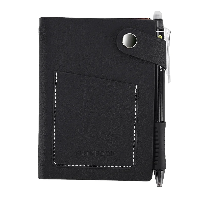 

Mini Smart Reusable Erasable Faux Leather Notebook Paper Notepad Diary Journal Office School Travelers Like Rocketbook