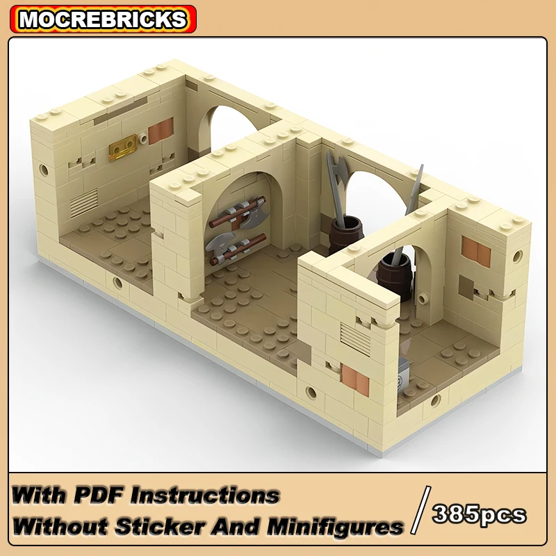 MOC-177564 Звездный фильм пустынный дворец Hutts замок модульная архитектура