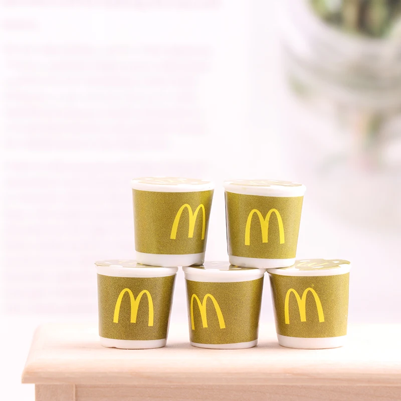 5 шт./компл. 1/12 Миниатюрный Кукольный домик быстрое питание мини-ведро KFC для семьи