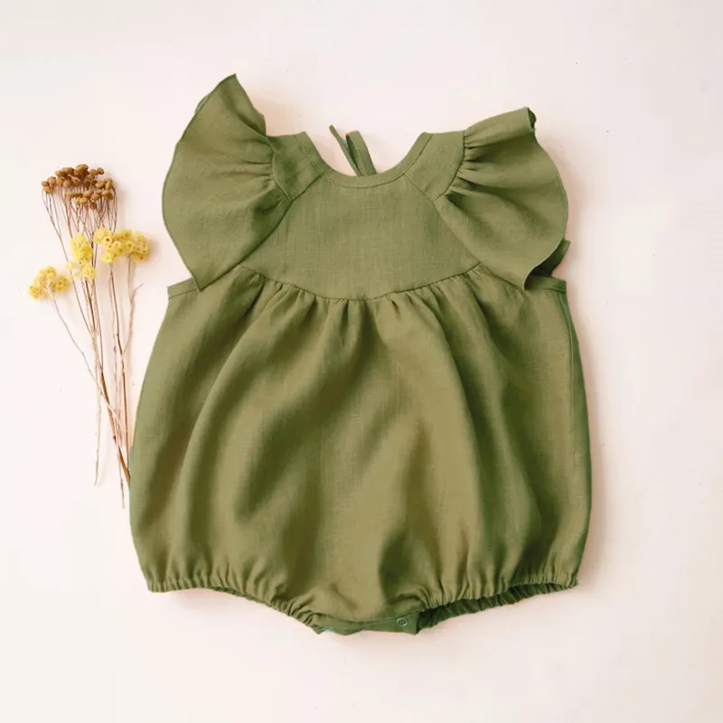 

Baby Summer Romper Cute Newborn Infant Solid Bodysuits Summer Fashion Baby Clothes for 3-24M