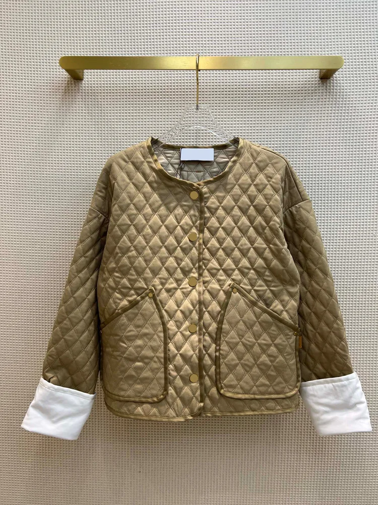 

Loose Tops Women Jacket Autumn Vintage Corduroy Collar Overcoat 2022 New Fashion Winter Streetwear Quilted Coat Femme Abrigos