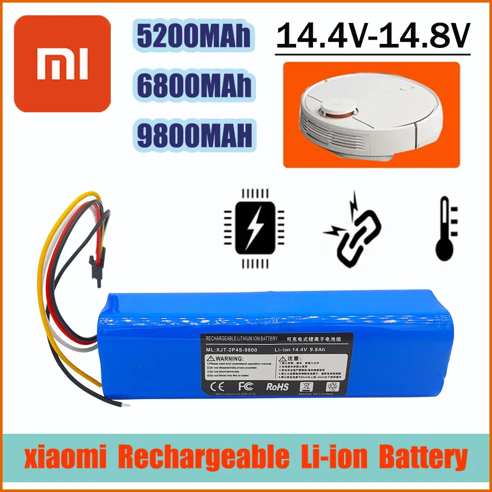 

Новинка 14,8 в Xiaomi 5200 мАч/6800 мАч/9800 мАч встроенная аккумуляторная батарея 18650 для робота-пылесоса Cecotec Conga 5090 5490