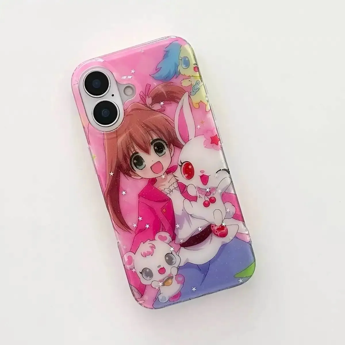 ХИТ ПРОДАЖ: Японский мультяшный чехол с кроликом для iPhone 17, 16e, 16, 15, 14, 13, 12, 11 Pro Max, X, Xs, XR, XS Max, 8, 7, 6, Air, Plus, Feather (art.: 3920d820e263d) - 3920d820e263d