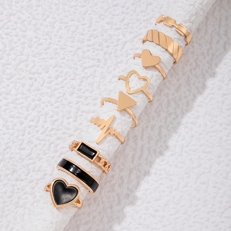 Кольцо на палец в форме сердца Tocona цвет ассортименте