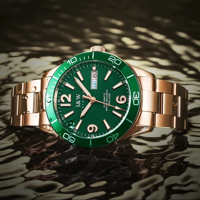 

Relogio I&W Japan NH36 Automatic Watches Sapphire 100m Waterproof Men's Sports Watch Luxury Brand Mechanical Watch for Men 2023