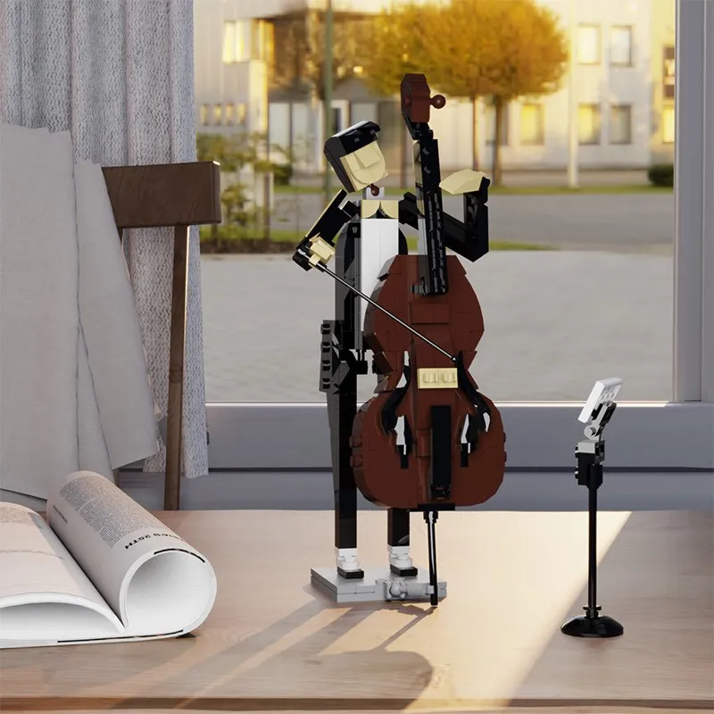 Buildmoc креативные идеи музыкальная терапия скрипка Виолончель набор MOC