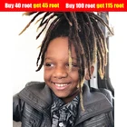 Youngther 10 дюймов ручной работы дреды волосы для мужчин и женщин мужские удлинители синтетические крючком волосы Омбре плетеные волосы для наращивания волос