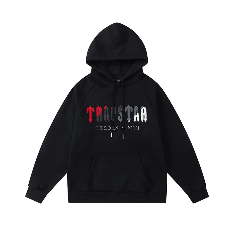 

Women's Hoodie 2022 Fall/Winter Plus Velvet Sweatshirt Trapstar Embroidered Hooded Men's Hooded Sweatshirt Street clothing