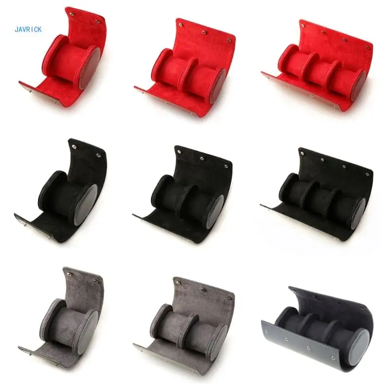 Коробка для часов 3 слота красный серый черный футляр хранения дорожных