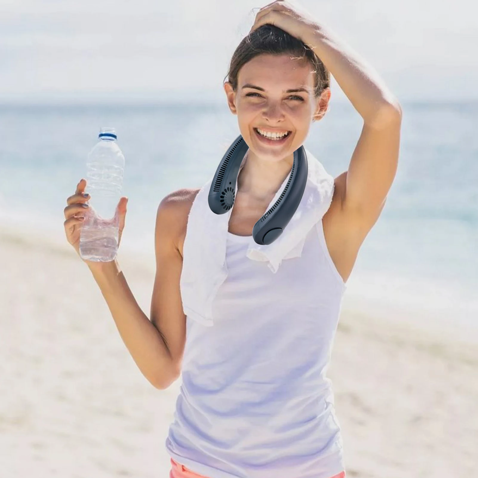 Шейный вентилятор портативный шейный без использования рук 1200 мАч