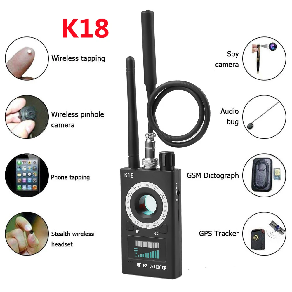 Многофункциональная антишпионская камера K18 1 МГц-6 5 ГГц детектор GSM обнаружение